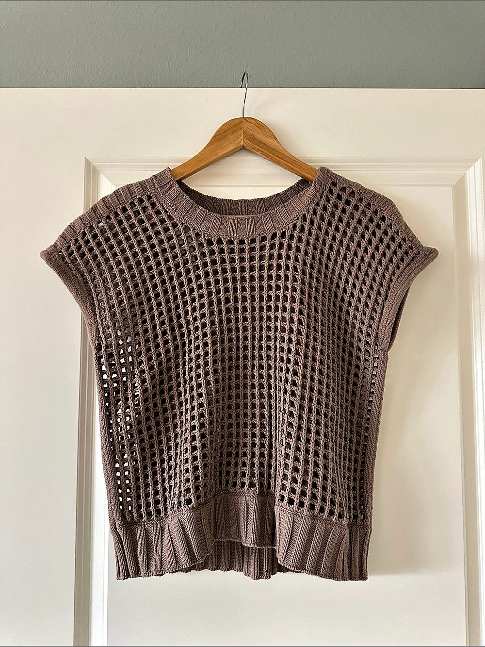 Splendid x Cella Jane Pointelle Sweater Vest Cella Jane Pointelle Open Knit